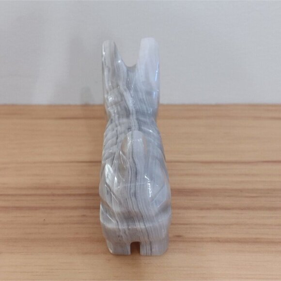 Vintage Carved Gray Onyx Stone Scottie Scotty Dog Figurine Standing - Picture 5 of 8